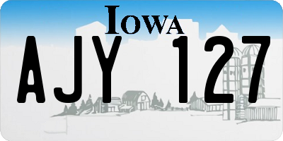 IA license plate AJY127