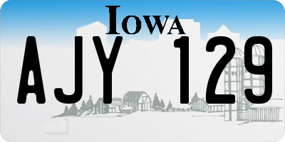 IA license plate AJY129