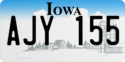 IA license plate AJY155