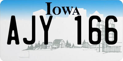 IA license plate AJY166