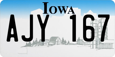 IA license plate AJY167