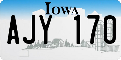 IA license plate AJY170