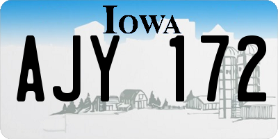 IA license plate AJY172