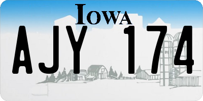 IA license plate AJY174