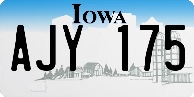 IA license plate AJY175