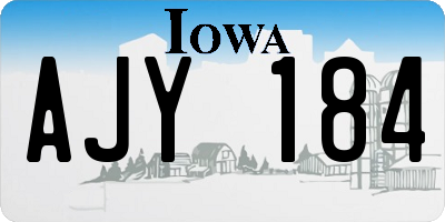 IA license plate AJY184