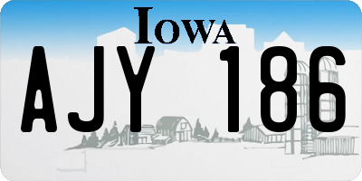 IA license plate AJY186
