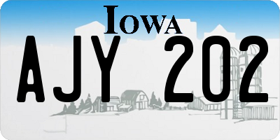 IA license plate AJY202