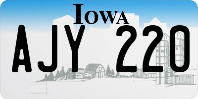 IA license plate AJY220