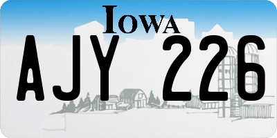 IA license plate AJY226