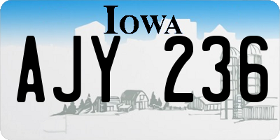 IA license plate AJY236