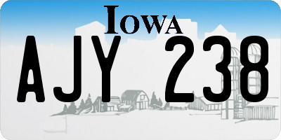 IA license plate AJY238