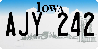 IA license plate AJY242