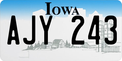 IA license plate AJY243