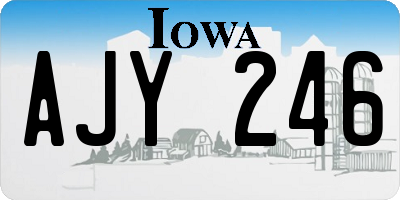 IA license plate AJY246