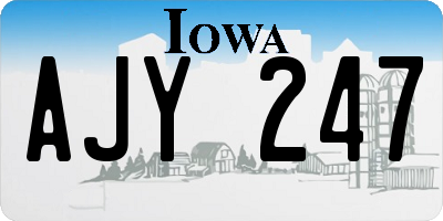 IA license plate AJY247