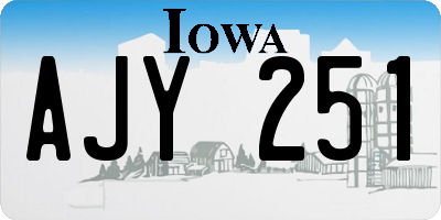 IA license plate AJY251