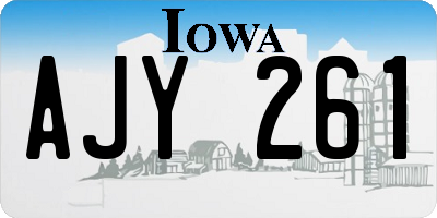 IA license plate AJY261