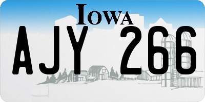 IA license plate AJY266