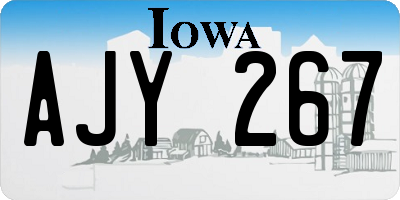 IA license plate AJY267