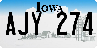 IA license plate AJY274