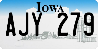 IA license plate AJY279