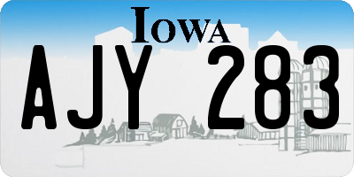 IA license plate AJY283