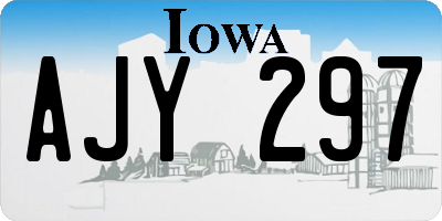 IA license plate AJY297