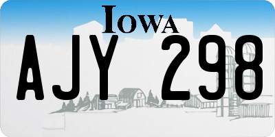 IA license plate AJY298