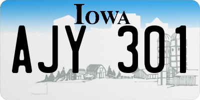 IA license plate AJY301