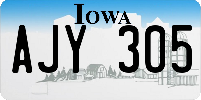 IA license plate AJY305