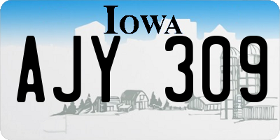 IA license plate AJY309