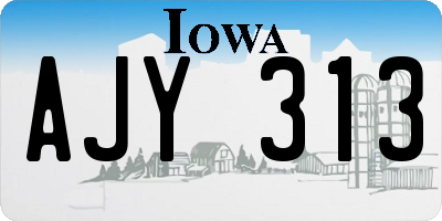 IA license plate AJY313