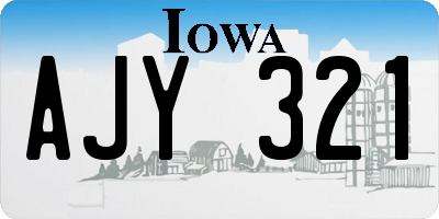 IA license plate AJY321