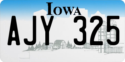 IA license plate AJY325