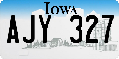 IA license plate AJY327