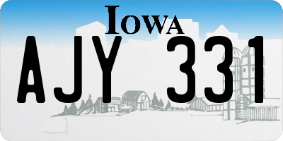 IA license plate AJY331