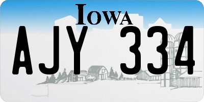 IA license plate AJY334