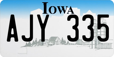 IA license plate AJY335