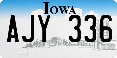 IA license plate AJY336