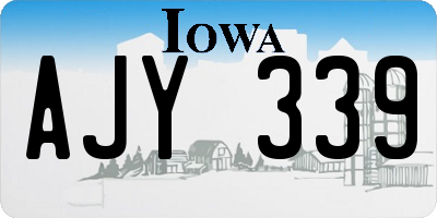 IA license plate AJY339