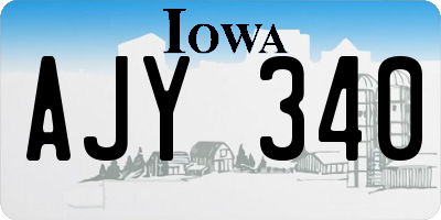 IA license plate AJY340
