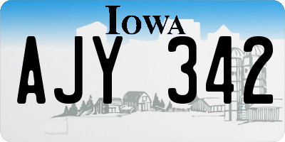 IA license plate AJY342