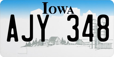 IA license plate AJY348