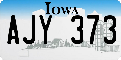 IA license plate AJY373