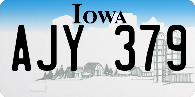 IA license plate AJY379