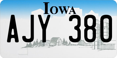 IA license plate AJY380