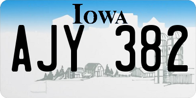 IA license plate AJY382