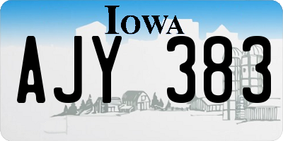 IA license plate AJY383