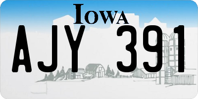IA license plate AJY391